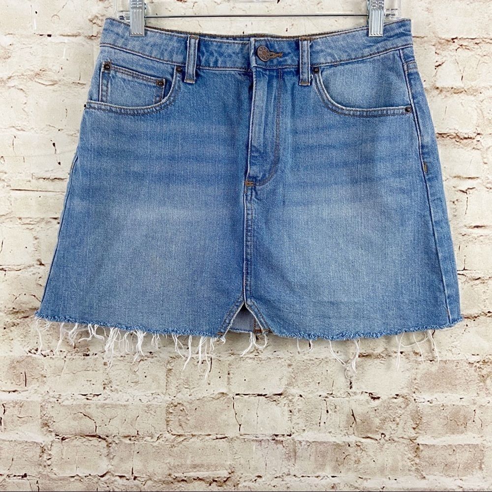 BDG women’s mini jean skirt frayed hem